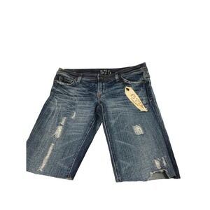 575 Denim Womens Size 29 Distressed Wide Leg Crop Short Made in Los Angeles